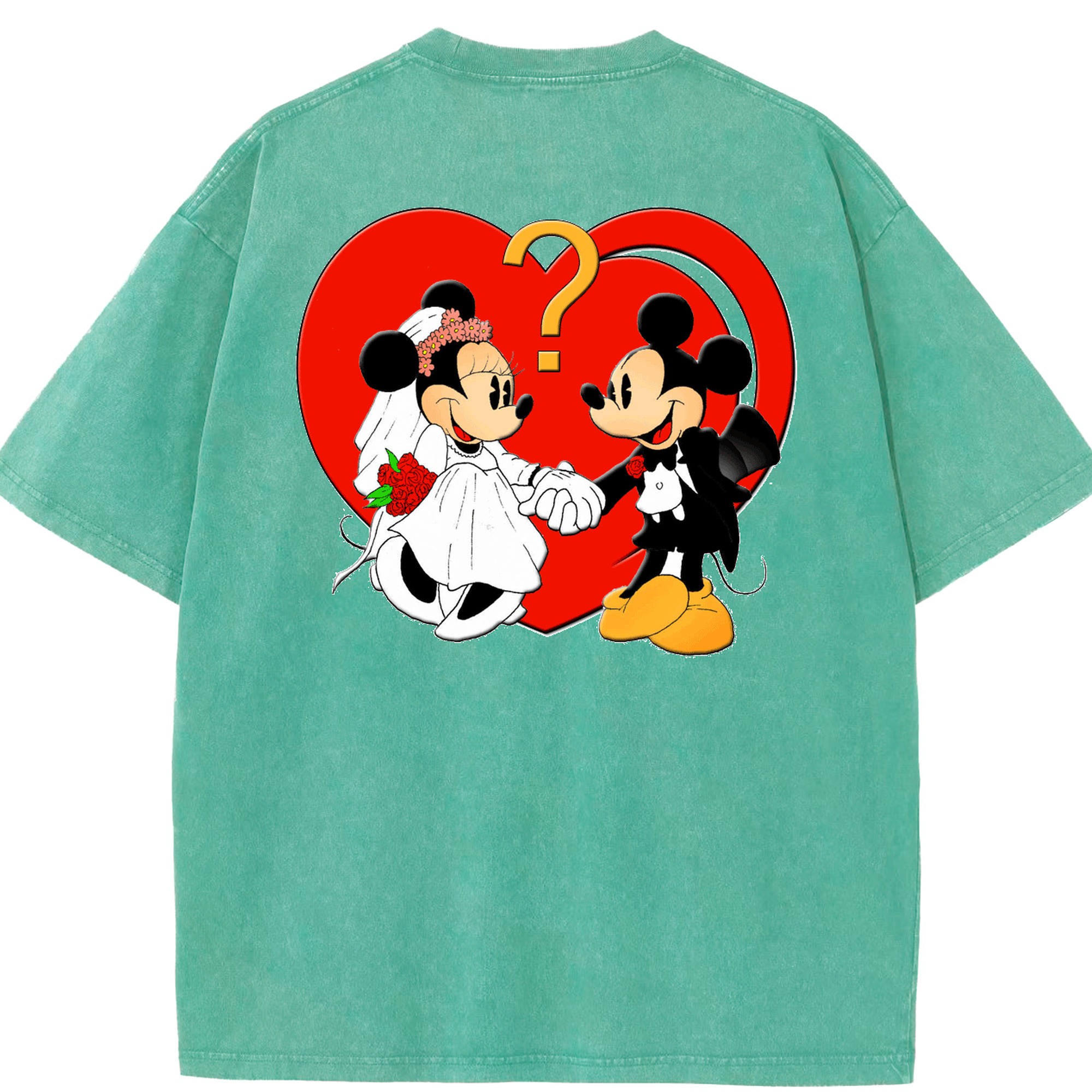 （画像用） ミッキーマウス Mickey Mouse 綿100% ヴィンテージ風 半袖Tシャツ（背面プリント）